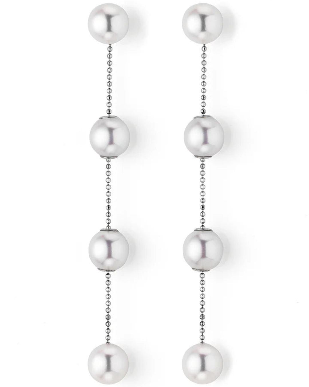 TRANSFORMERS fehér arany fülbevaló akoya gyöngyökkel