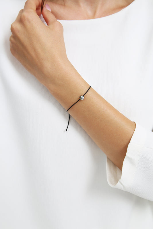 Tahiti gyöngy karkötő fehér gyémánttal