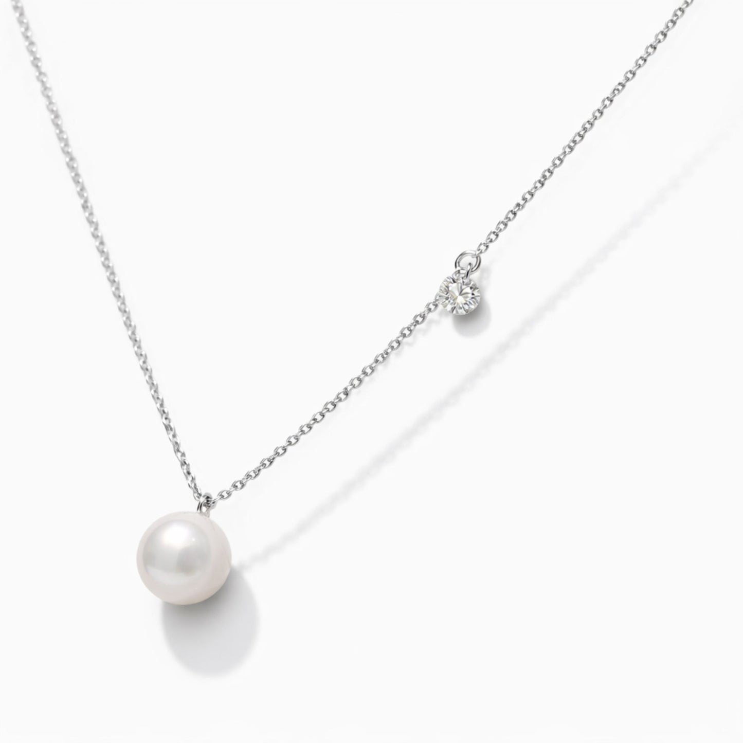 Pearl&Diamond fehér arany nyaklánc