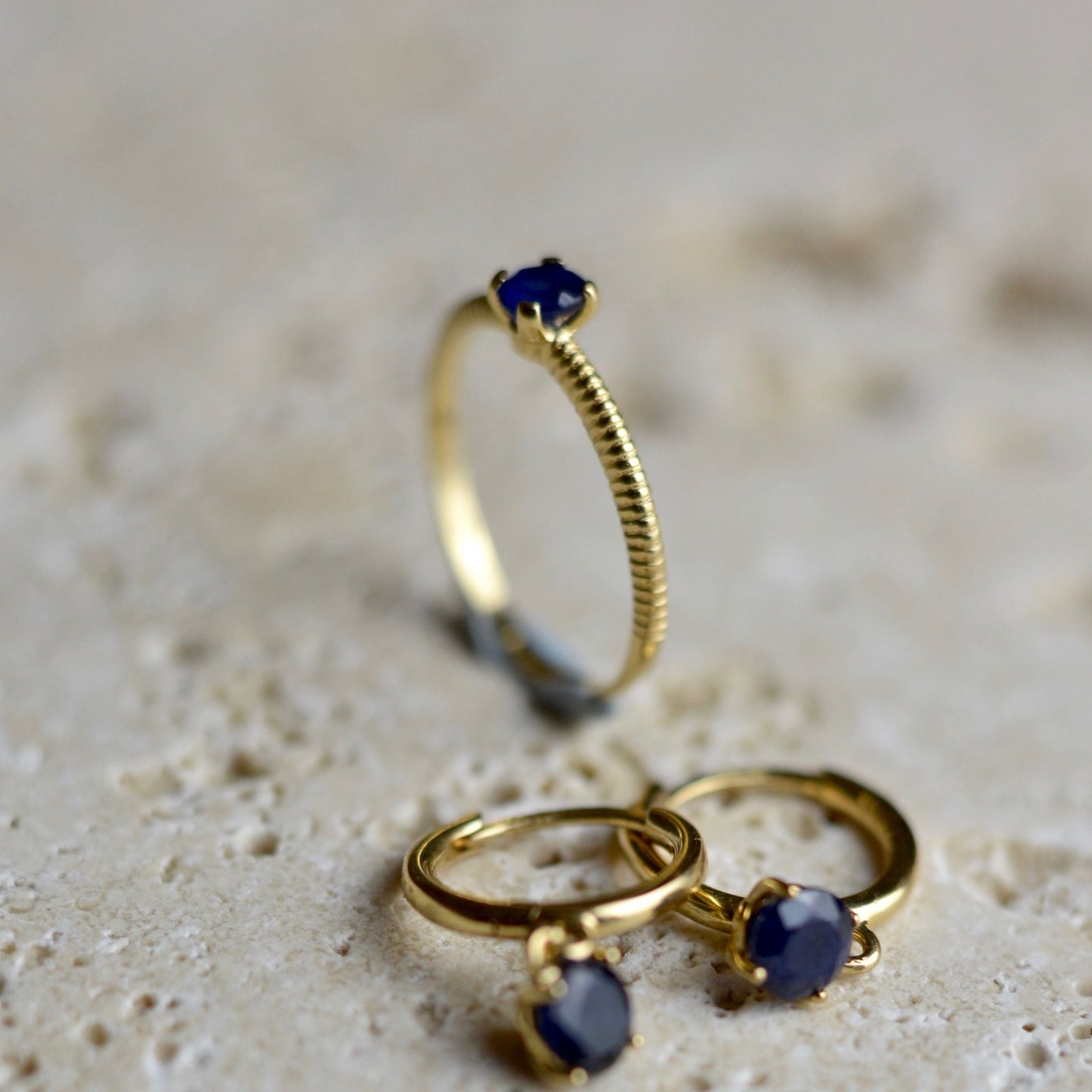 Sárga arany Zafír gyűrű