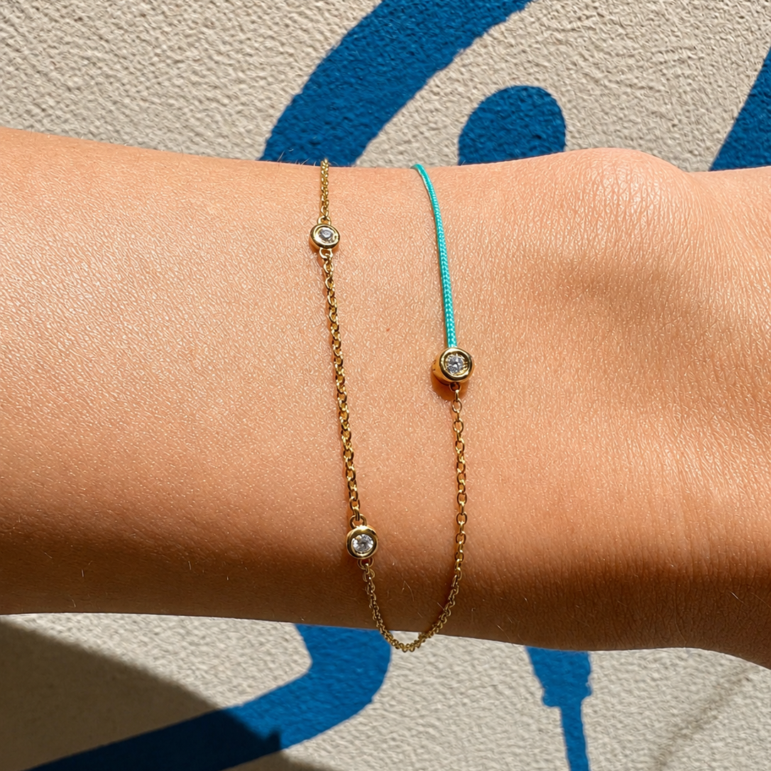 La Palette Verde Salvia string bracelet