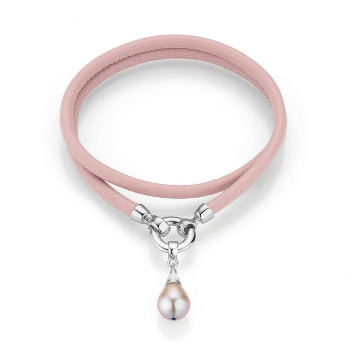 PINK PEARL silver necklace 2in1 with pink freshwater pearl