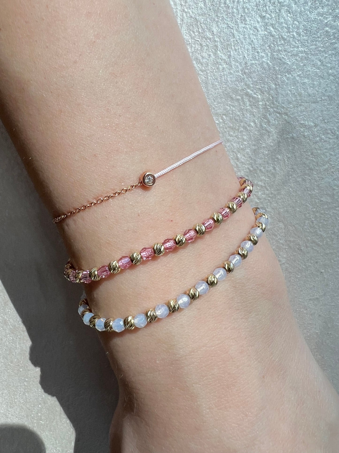 White Swarovski karkötő