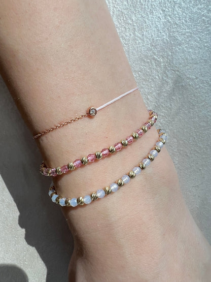 White Swarovski karkötő