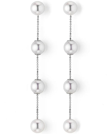 TRANSFORMERS fehér arany fülbevaló akoya gyöngyökkel