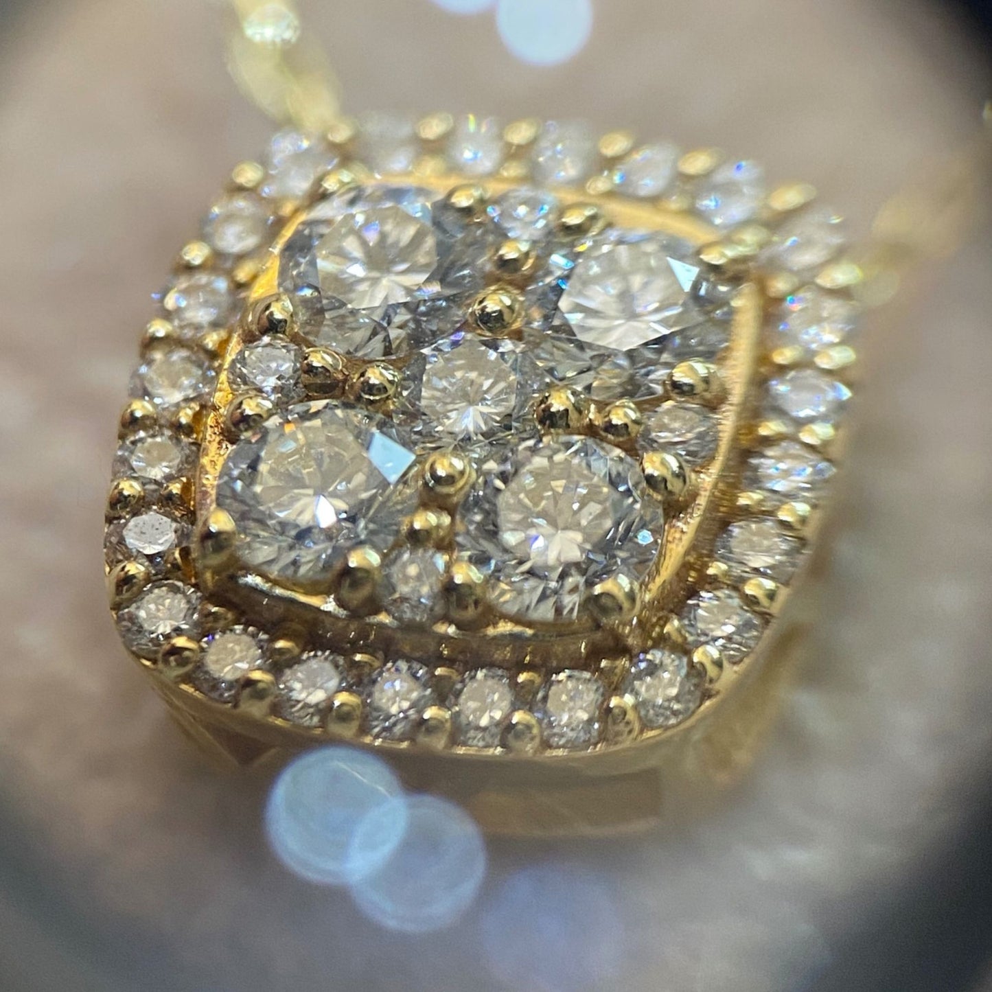 Sárga arany gyémánt nyaklánc