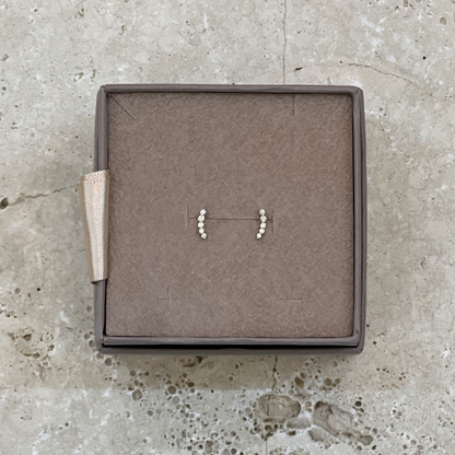 Sárga arany gyémánt fülbevaló