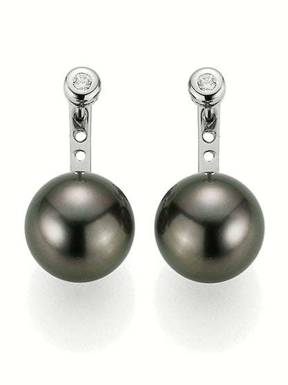 TAHITI gyöngy fülbevaló gyémánttal