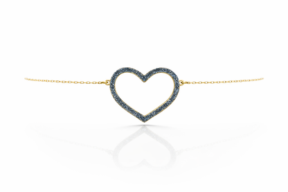 18 KT szíves karkötő