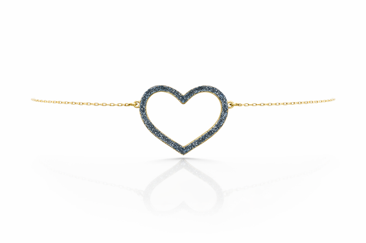 18 KT szíves karkötő