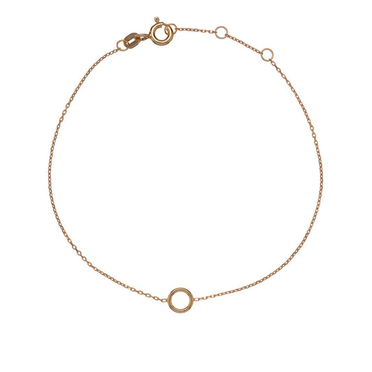 18 karátos arany karkötő, kör alakú profillal