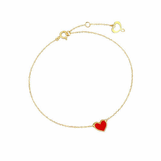 18KT RED HEART KARKÖTŐ