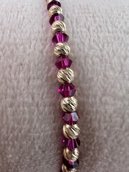 Cyclamen Swarovski karkötő
