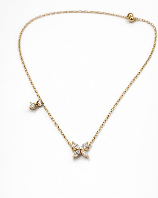 Sárga arany virágos karkötő