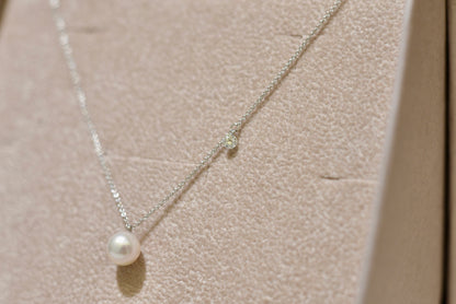 Pearl&Diamond fehér arany nyaklánc