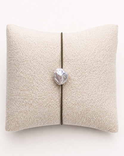 Pearl&Diamond Signiture oliva zöld karkötő