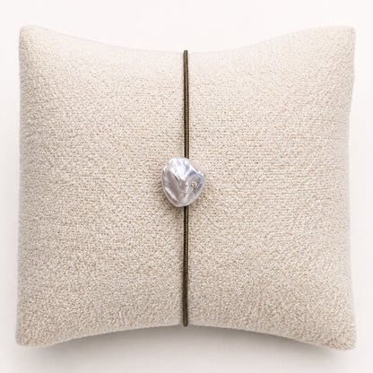 Pearl&Diamond Signiture oliva zöld karkötő