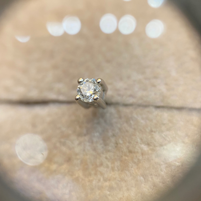 Fehér arany gyémánt fülbevaló