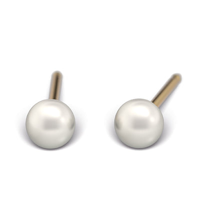 Studex 5 mm gyöngy 14 kt arany fülbevaló