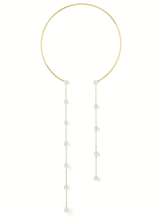 OPEN MIND arany nyaklánc Akoya gyönggyel