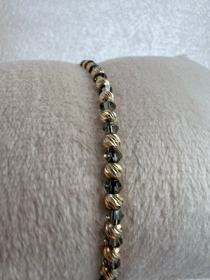 Grey Swarovski karkötő