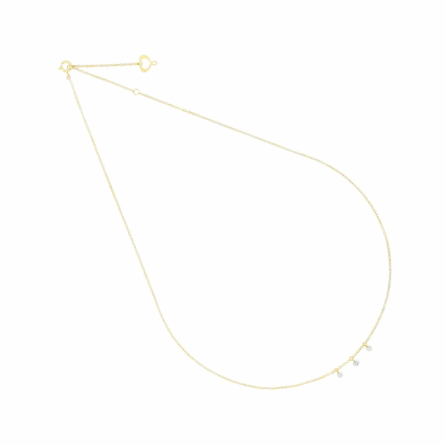 THREE WHITE NUDE DIAMONDS NYAKLÁNC 0,17 ct