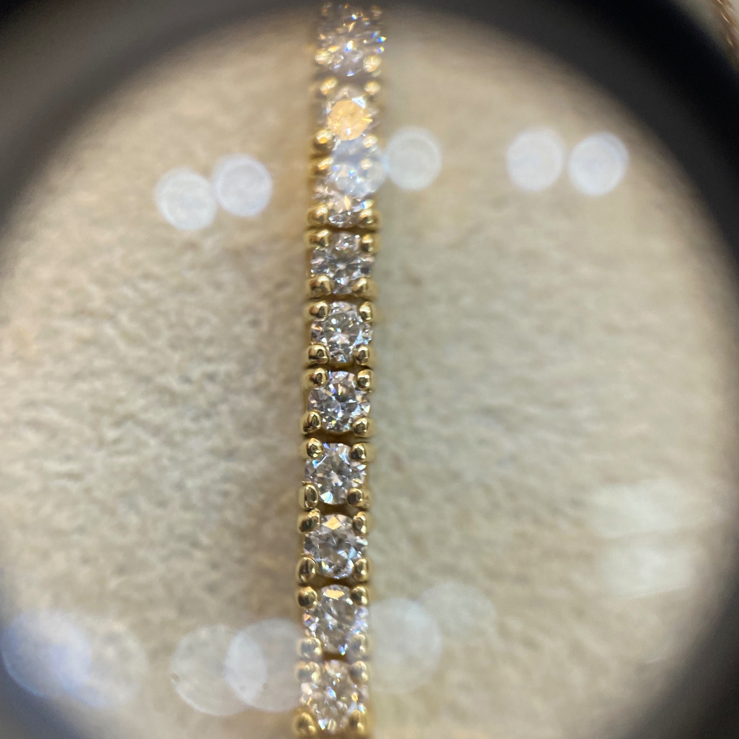 Sárga arany gyémánt tenisz karkötő