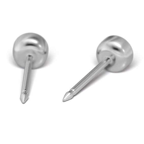 Studex 3 mm körfoglalatú 14 kt fehér arany cirkónia fülbeval