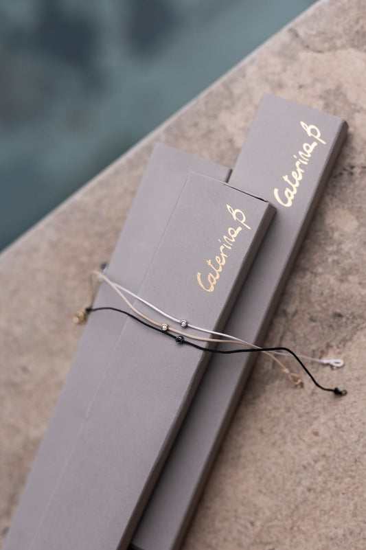 Limited kiadás La Palette Nude/bézs madzag karkötő