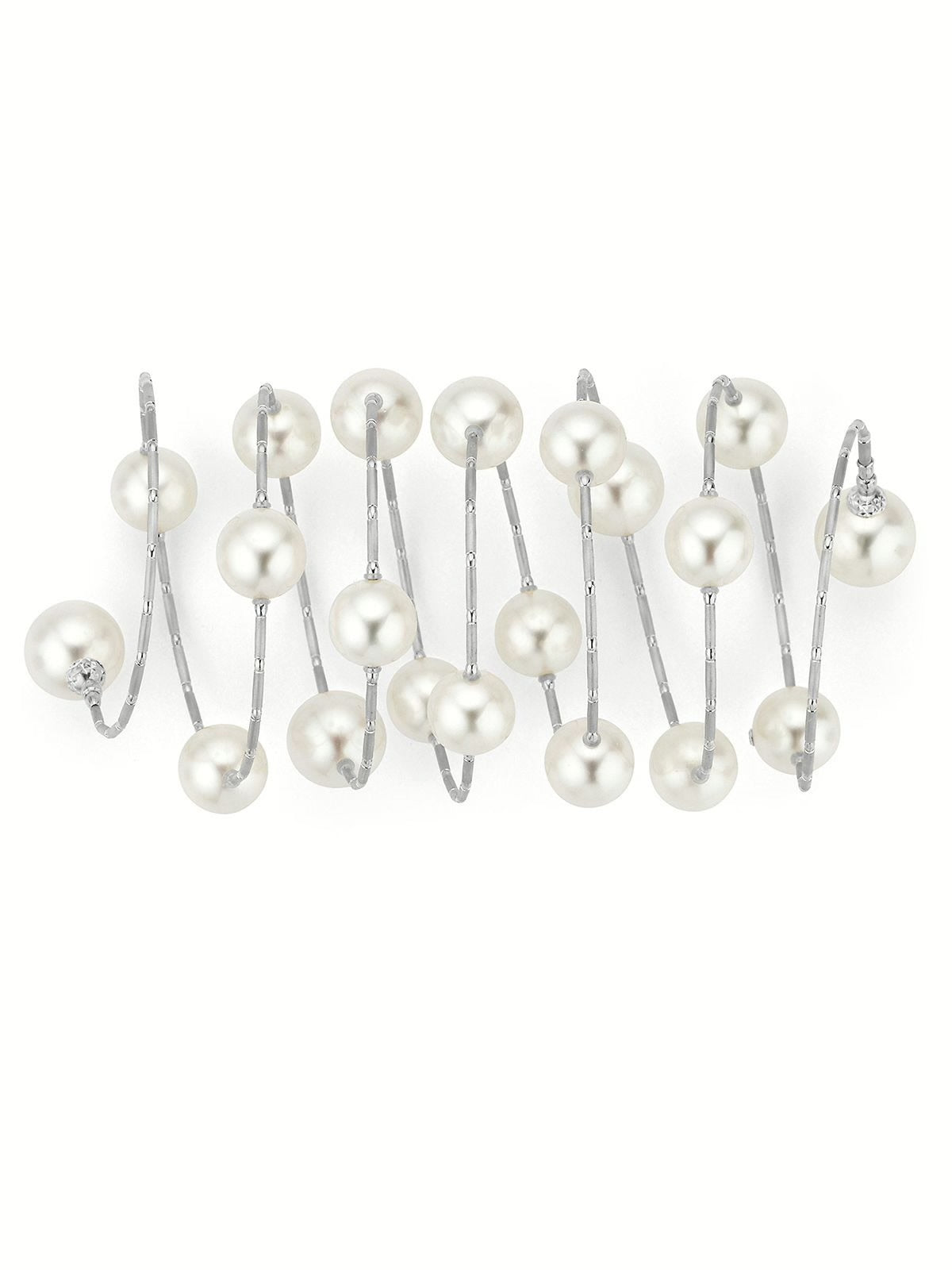 WRAPme Fehér arany karkötő déltengeri gyöngyökkel