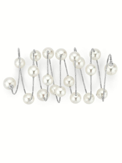 WRAPme Fehér arany karkötő déltengeri gyöngyökkel