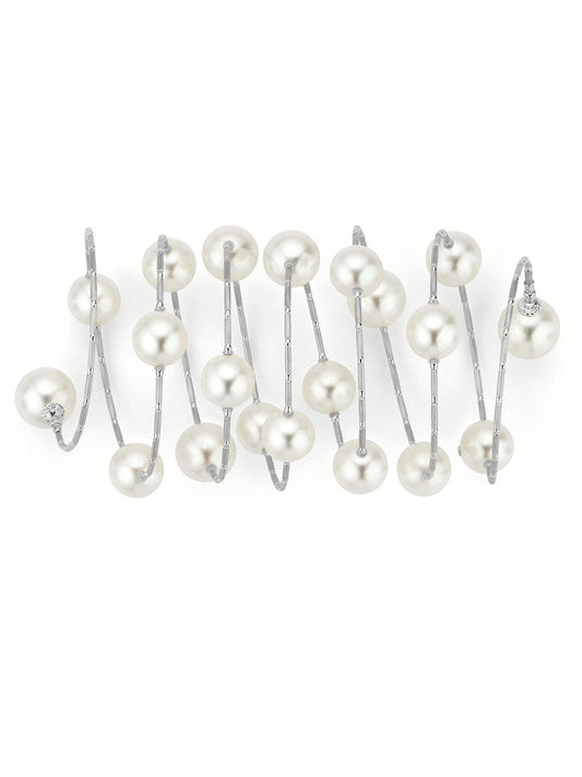 WRAPme Fehér arany karkötő déltengeri gyöngyökkel