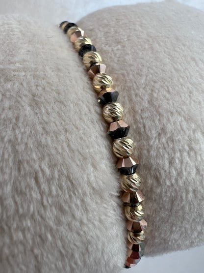Bronz Swarovski karkötő