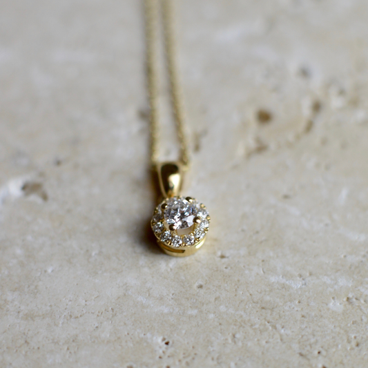 Sárga arany gyémánt nyaklánc