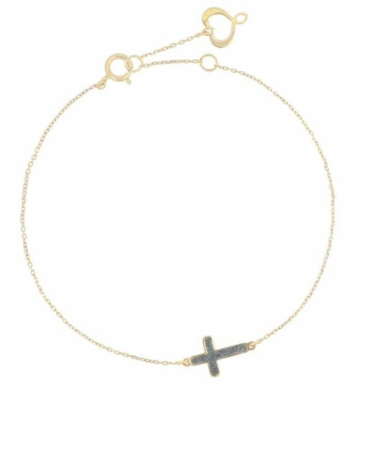 18K BLUE POWDER CROSS KARKÖTŐ