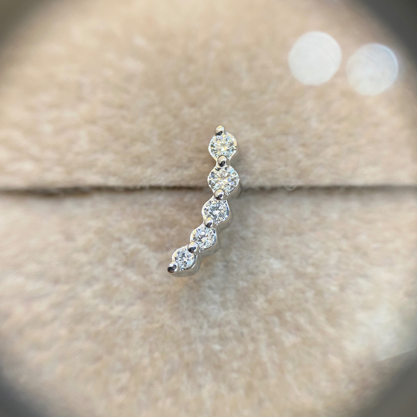 Fehér arany gyémánt fülbevaló