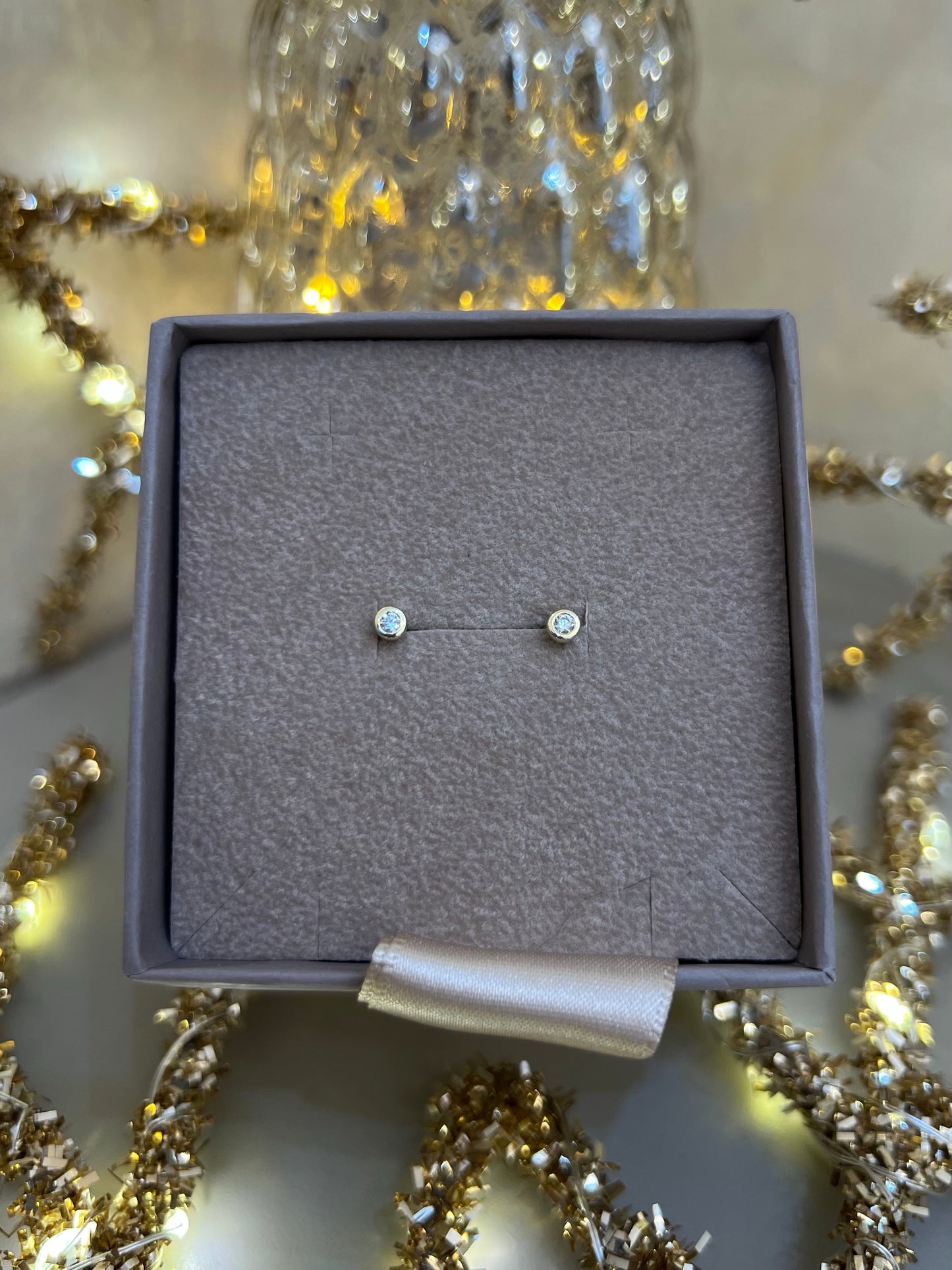 Sárga arany gyémánt fülbevaló