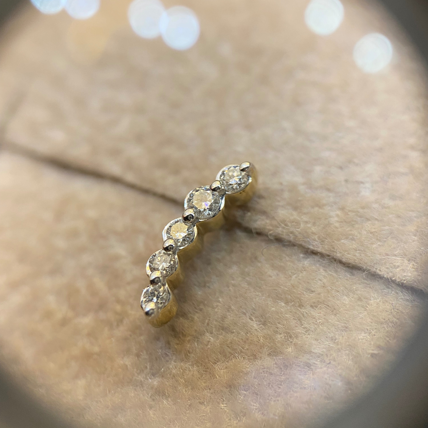 Sárga arany gyémánt fülbevaló