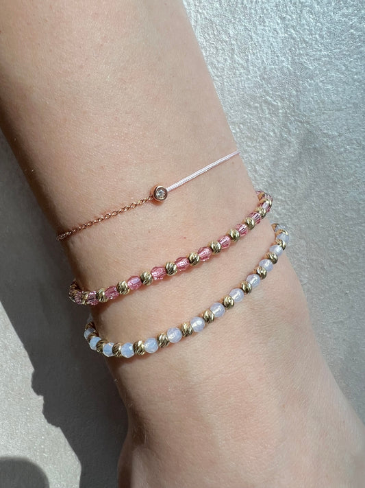 Pink Swarovski karkötő