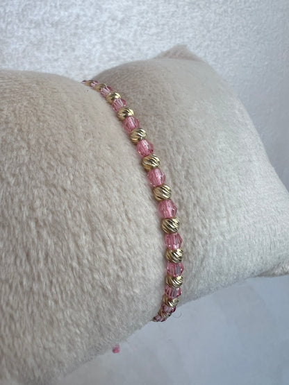 Pink Swarovski karkötő