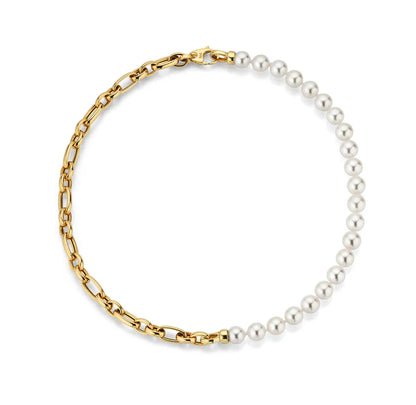 Balthasar 3in1 gold necklace with akoya pearls