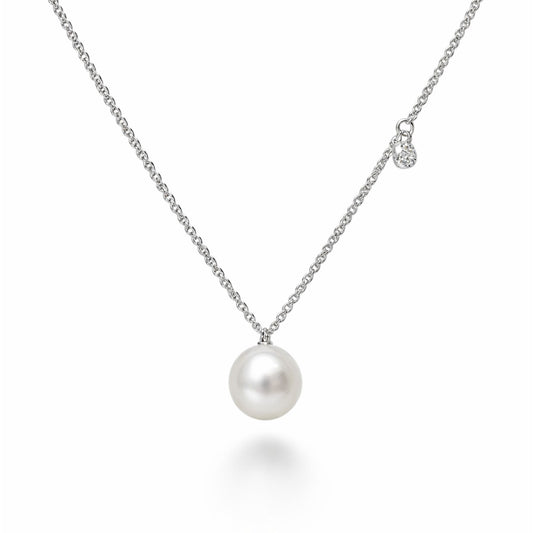 Pearl&Diamond fehér arany nyaklánc