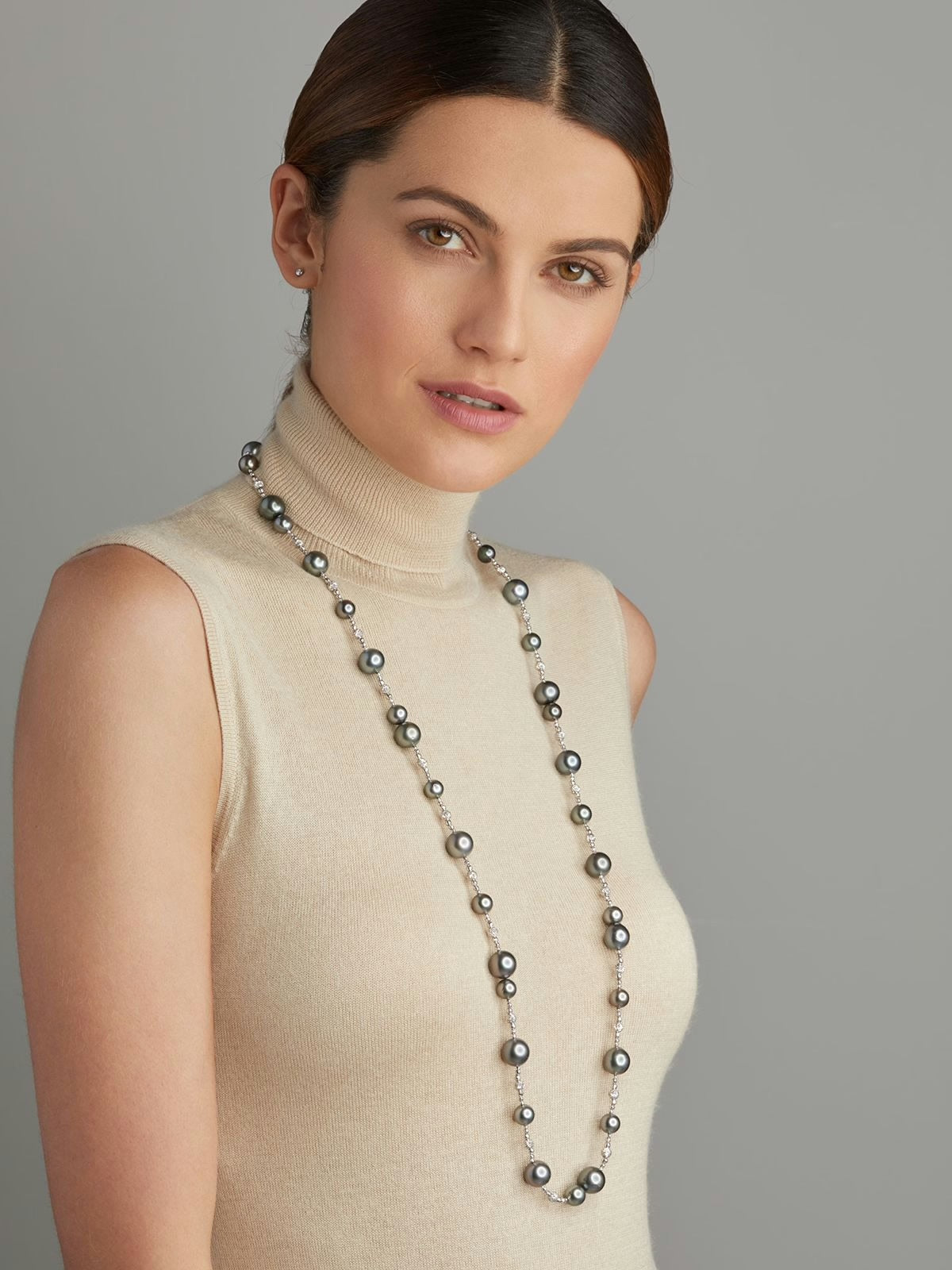 TAHITI gyöngy fehér arany nyaklánc