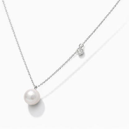 Pearl&Diamond fehér arany nyaklánc