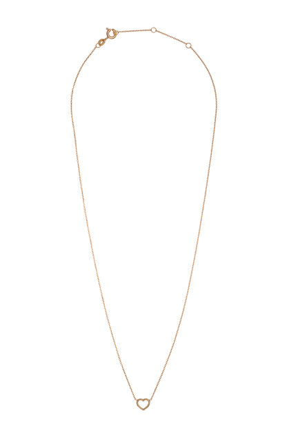 18 karátos arany nyaklánc szív alakú medállal