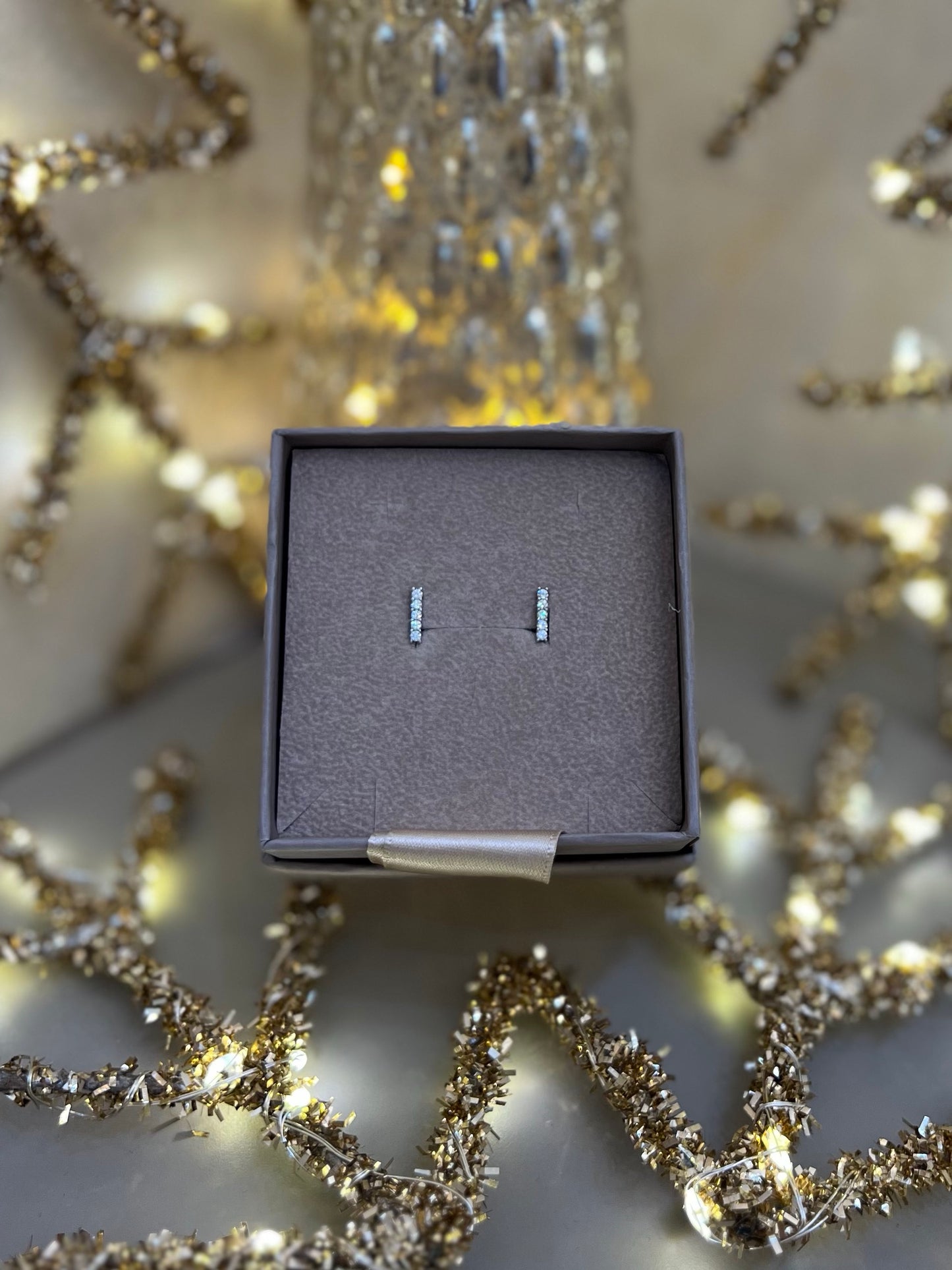 Fehér arany gyémánt fülbevaló