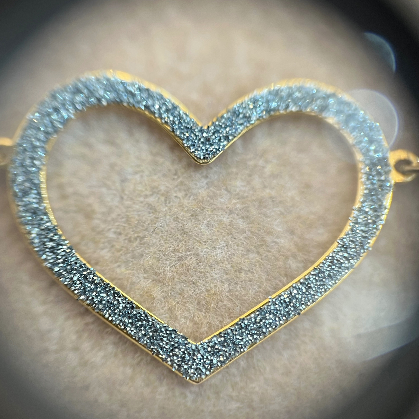 18 KT szíves karkötő