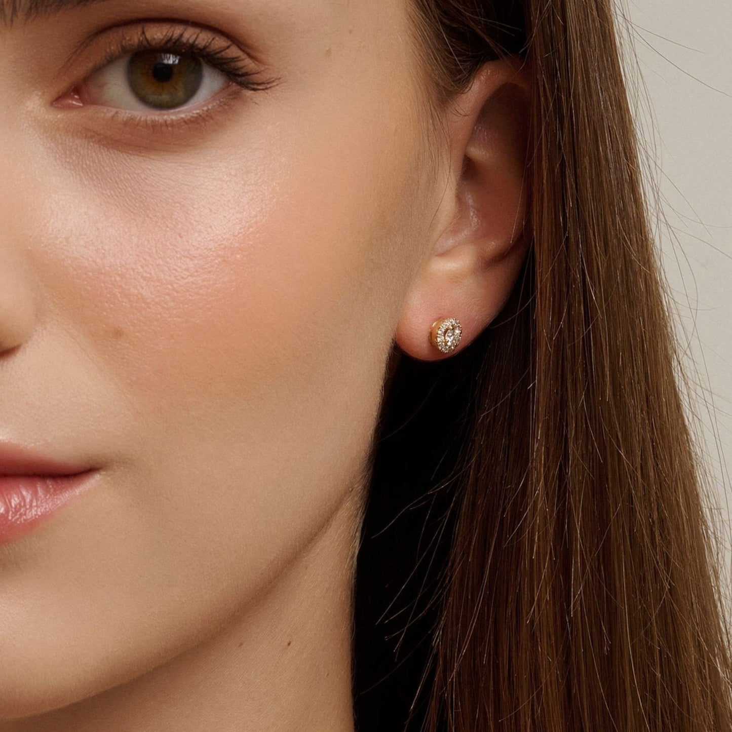 Sárga arany gyémánt fülbevaló