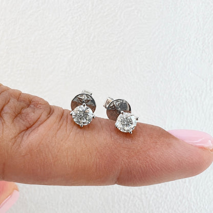14 kt Fehér arany 0,50 ct gyémánt fülbevaló