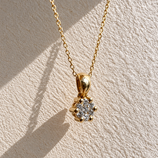 14 kt sárga arany 0,11 ct nyaklánc
